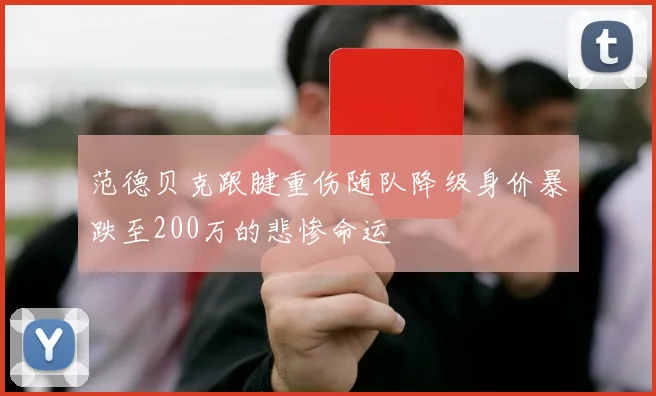 范德贝克跟腱重伤随队降级身价暴跌至200万的悲惨命运
